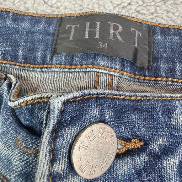 THRT Men's Size 34 X 30 Slim Fit Sabotage Stripe Ripped Denim Skinny Jeans - Picture 4 of 8